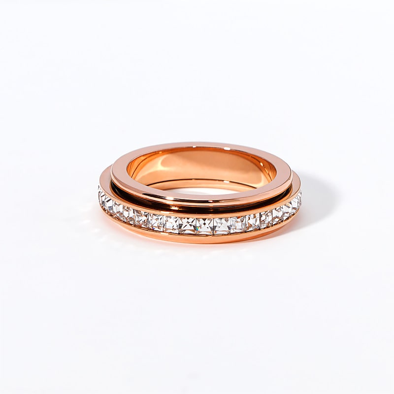 Bague Anti-stress Pliable 4 Doigts – En Acier Inox – 3 Pièces – Pour Adultes – Jouet Tactile Pour Anxiété Et Concentration