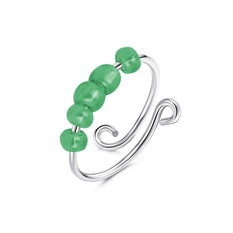 Bague anti-stress bille Classique couleur verte