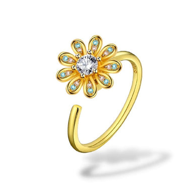 Bague Anti-stress étoile Et Lune – Argenté – Acier Inoxydable – Taille Ajustable – Neuf Avec étiquettes