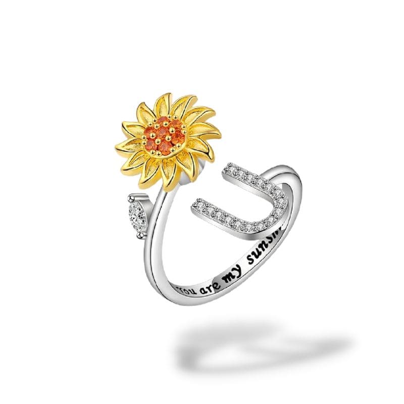 Bague anti-stress rotative Personnalisable initiale U