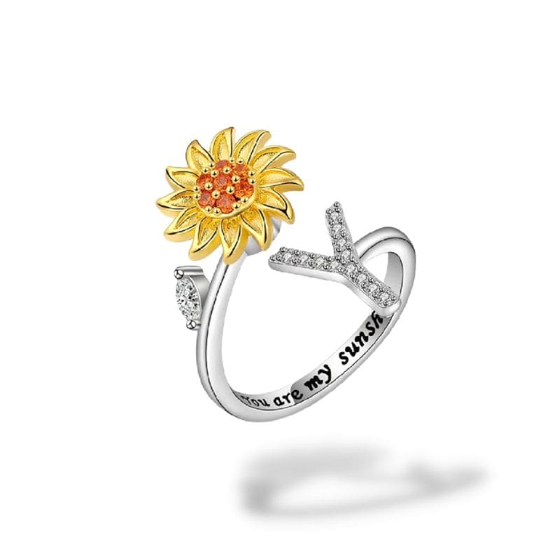 Bague anti-stress rotative Personnalisable initiale Y