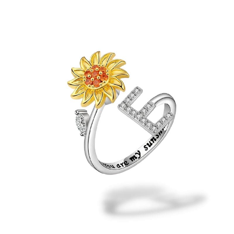 Bague anti-stress rotative Personnalisable initiale E