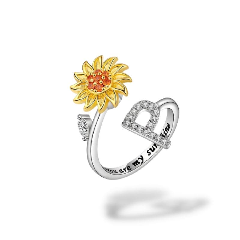 Bague anti-stress rotative Personnalisable initiale P