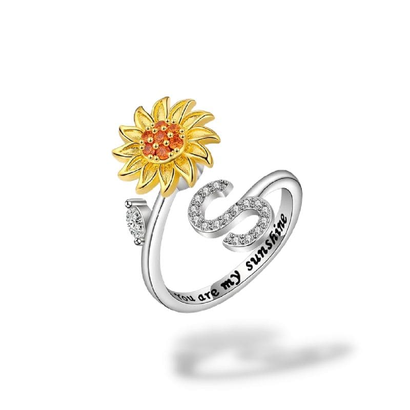Bague anti-stress rotative Personnalisable initiale S